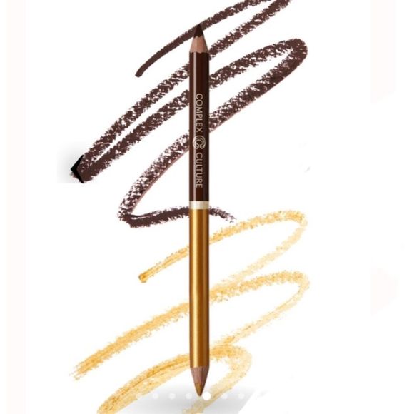 🆕 2/$20💖 Complex Culture:Dual Eyeliner Pencil -Matte Brown/Metallic Gold - Picture 2 of 14